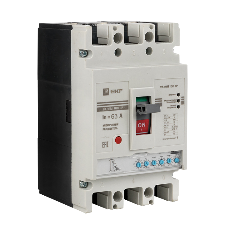 Выключатель автоматический ВА-99М 100/63А 3P 50кА с электронным расцепителем PROxima
