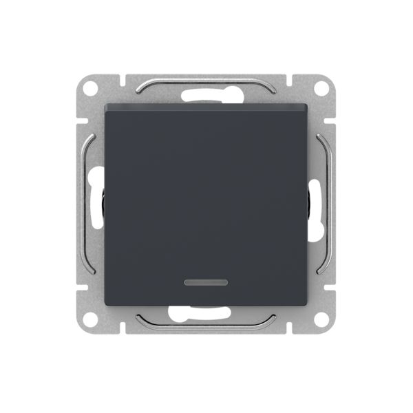 Механизм выключателя. одноклавишный. с подсветкой. графит Эпика EKF