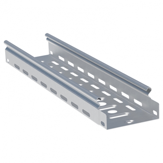 Лоток перфорированный металлический 50х100х3000-0.55мм