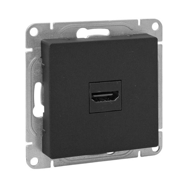 Эпика Механизм розетки HDMI черный EKF