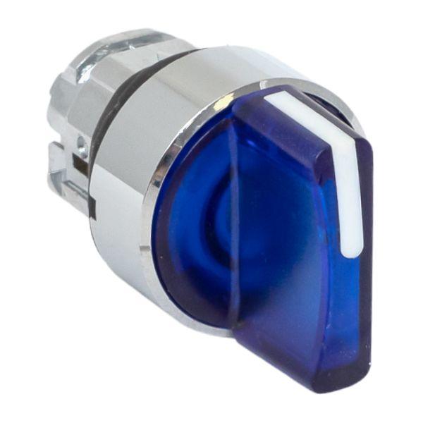 Механизм переключателя исполнительный XB4 синий на 3 положения возвратный без фиксации без подсветки с короткой ручкой PROxima