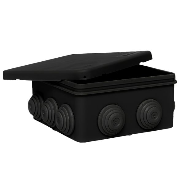 Коробка распределительная КМР-030-014 с крышкой   100x100x50 для прямого монтажа10 мембр.  вводов   черная IP55 EKF