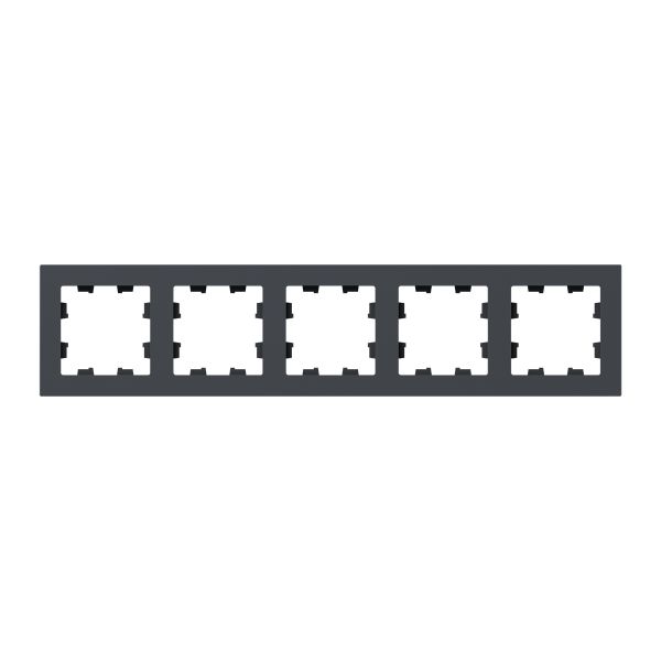 Рамка 5-местная графит.  пластик Эпика EKF