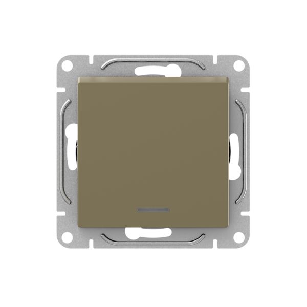 Механизм выключателя. одноклавишный. с подсветкой. шампань Эпика EKF