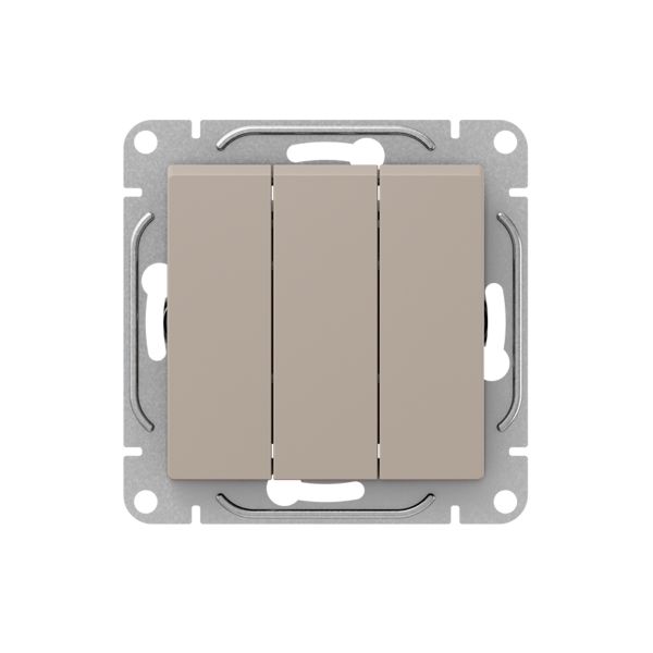 Механизм выключателя. трёхклавишный. кремовый Эпика EKF