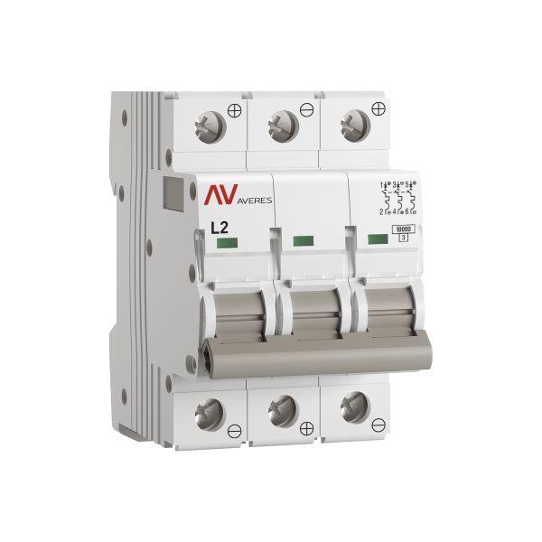 Выключатель автоматический AV-10 DC 3P 2A (L) 10kA AVERES