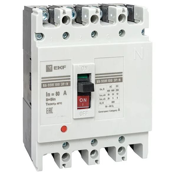 Выключатель автоматический ВА-99М 63/16А 3P+N 25кА EKF PROxima