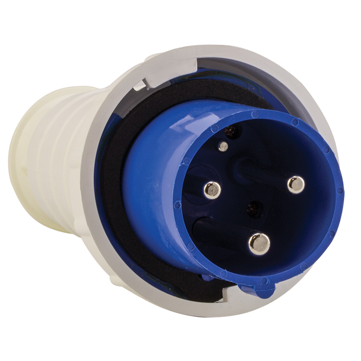 Вилка кабельная 63А 2Р+Е IP67 переносная 220В 033