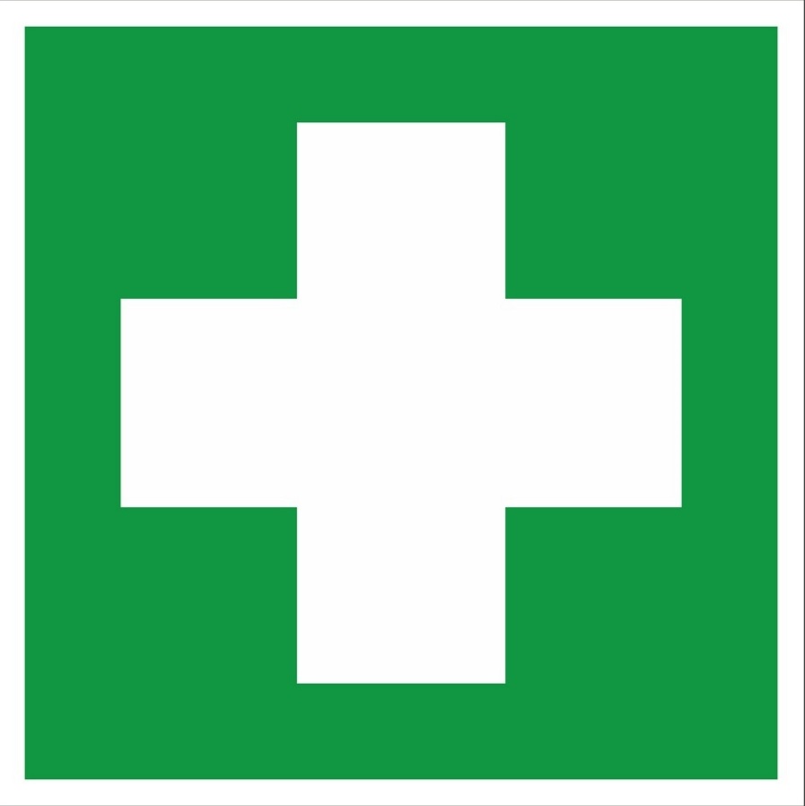 Наклейка ''Аптечка первой медицинской помощи'' EC01 (200х200мм)