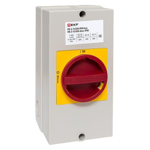 Переключатель кулачковый ПК-2-13 63А 3P ВКЛ-ВЫКЛ с блокировкой в боксе IP65 PROxima