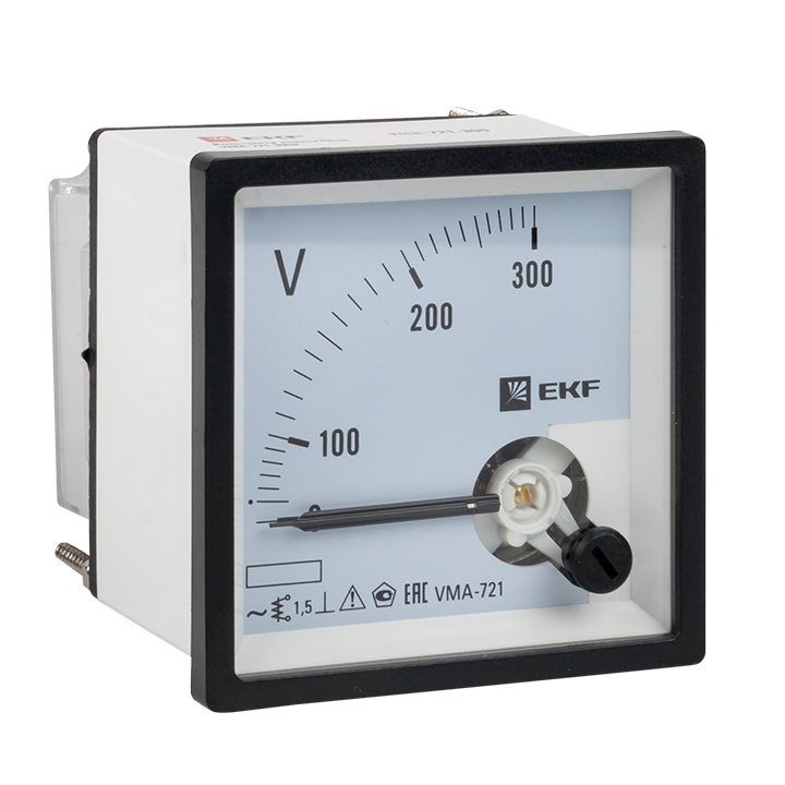 Вольтметр VM-A721 аналоговый на панель 72х72 квадратный вырез 300 В прямое подключение PROxima