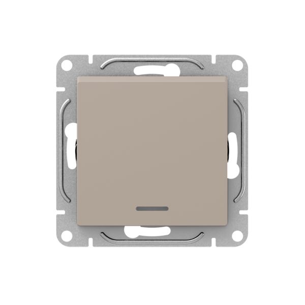 Механизм выключателя. одноклавишный. с подсветкой. кремовый Эпика EKF