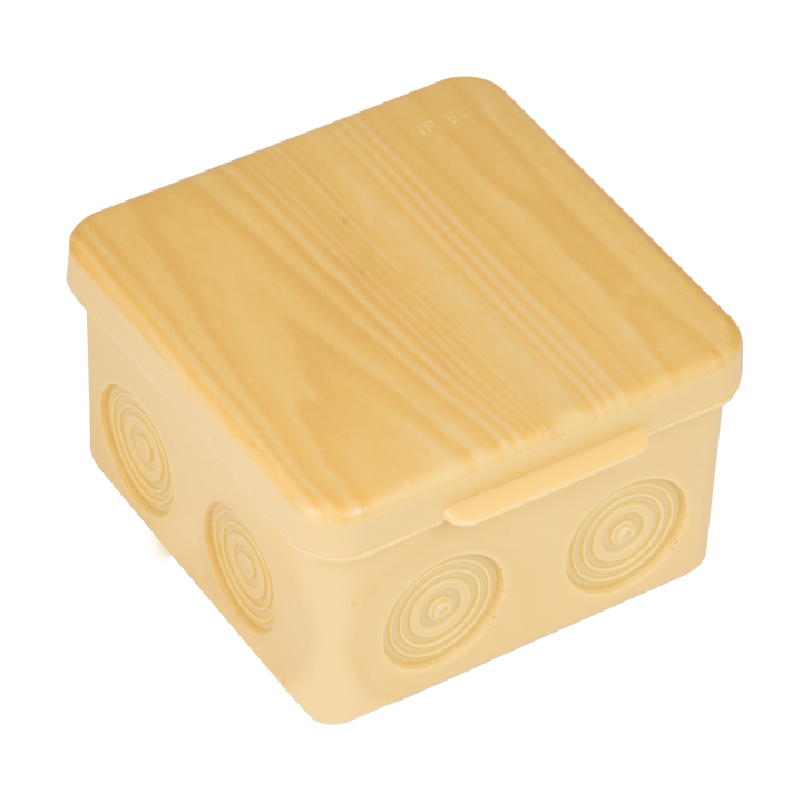 Коробка распаячная КМР-030-035 пылевлагозащищенная без мембранных вводов (88х88х54) светлое дерево PROxima