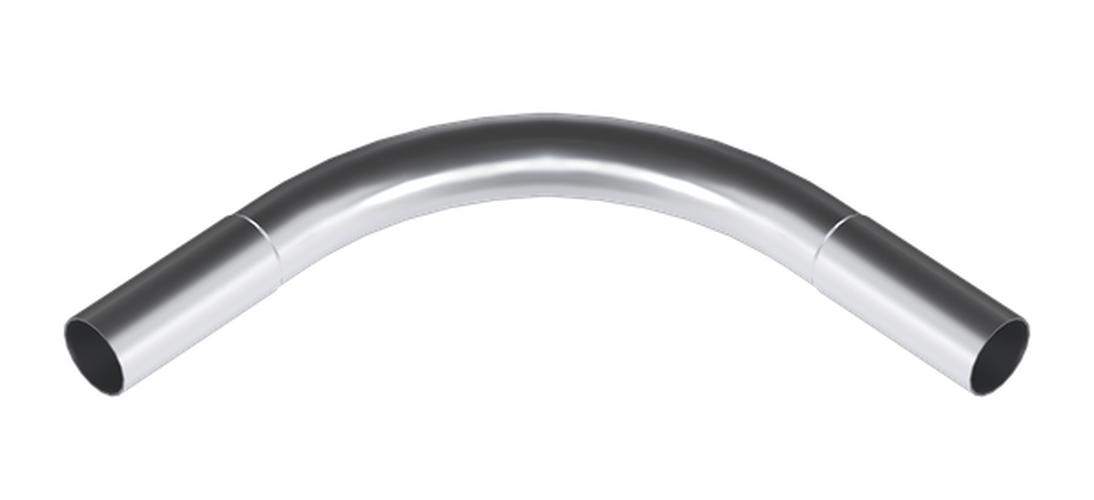 Поворот 90 градусов безрезьбовой алюминиевый d25 мм AL