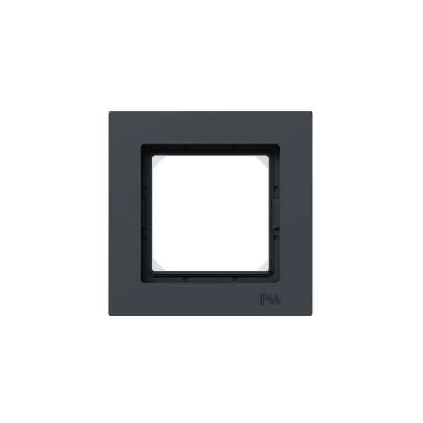Рамка 1-местная IP44  графит.  пластик Эпика EKF
