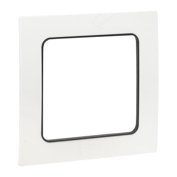 Стокгольм Рамка 1-местная белая с линией цвета черный