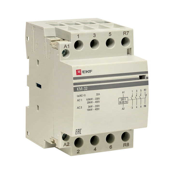 Контактор модульный 32А 3п 3NО+NC