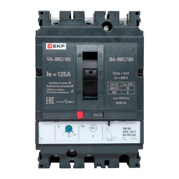 Выключатель автоматический ВА-125А 35кА ВА-99С/160 3 полюса