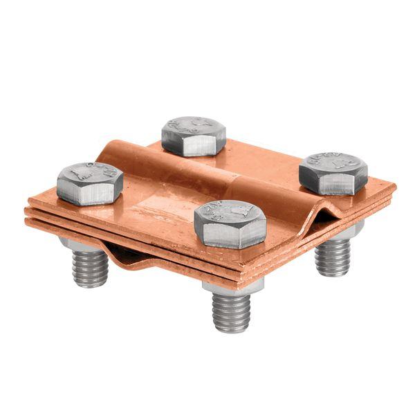 Зажим крестовидный прут-прут 3 пластины 57x57 мм Cu PROxima