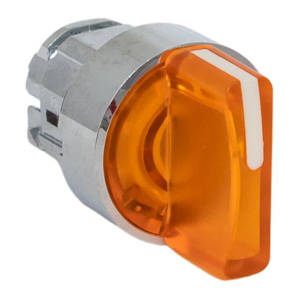 Механизм переключателя исполнительный XB4 желтый на 3 положения возвратный без фиксации с подсветкой с короткой ручкой PROxima