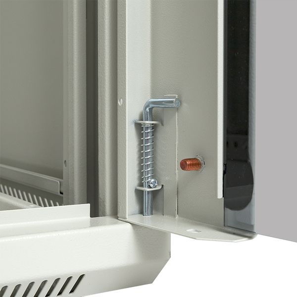 Шкаф настенный 19'' TERACOM PRO 15U 600х600 мм дверь стеклянная с замком-ручкой серый