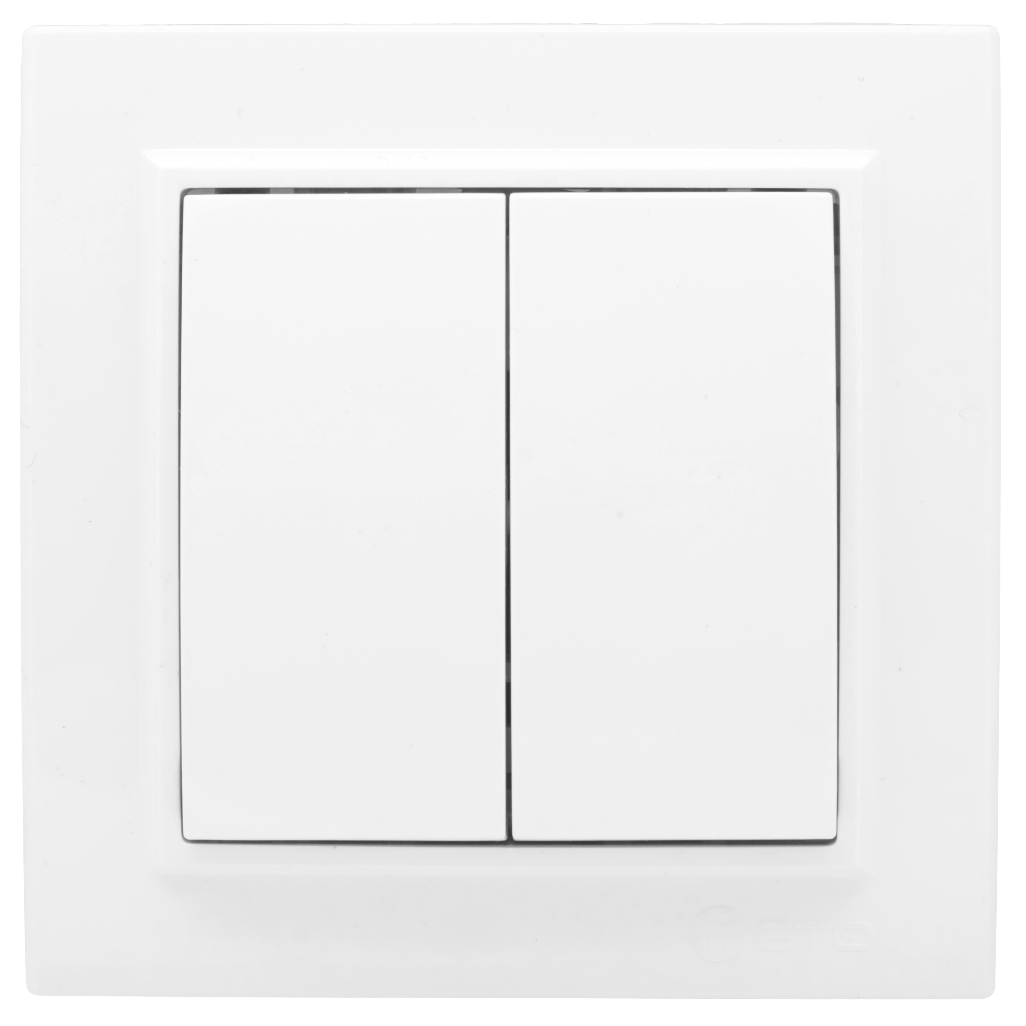 Выключатель Минск 2-клавишный СП 10А белый