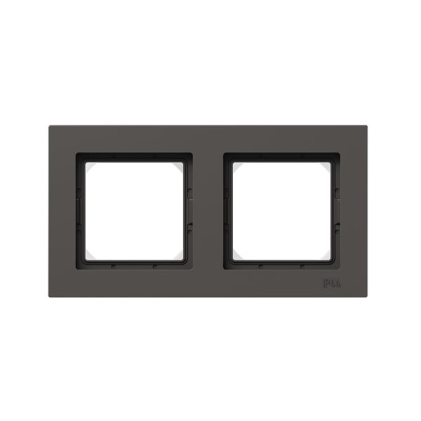 Рамка 2-местная IP44  мокко.  пластик Эпика EKF