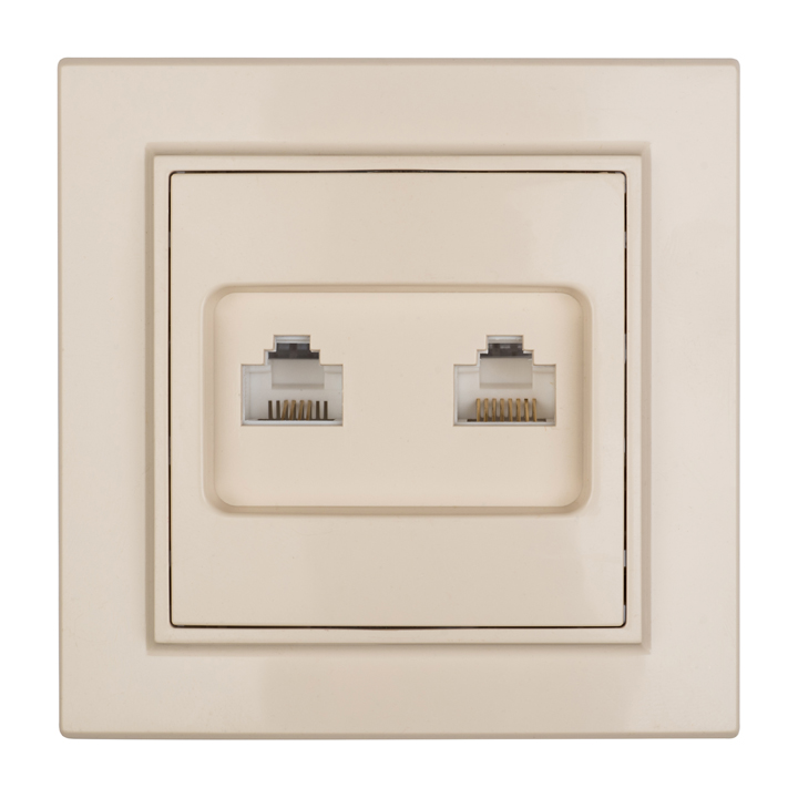 Розетка RJ-45+Phone СП бежевый Минск