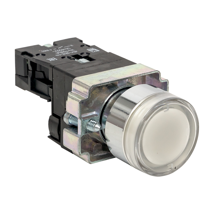 Кнопка BA21 с подсветкой 230В белая NO PROxima