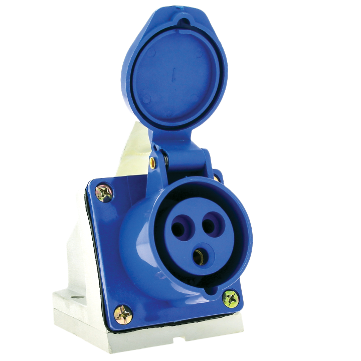 Розетка кабельная 63А 2Р+Е IP67 на поверхность 220В133