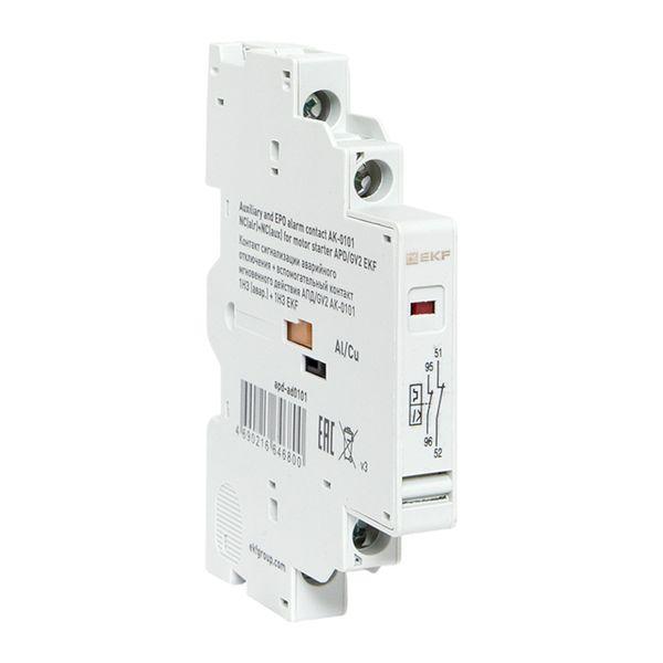 Контакт сигнализации аварийного отключения + вспомогательный контакт мгновенного действия АПД/GV2 АК-0101 1НЗ (авар.) + 1НЗ EKF