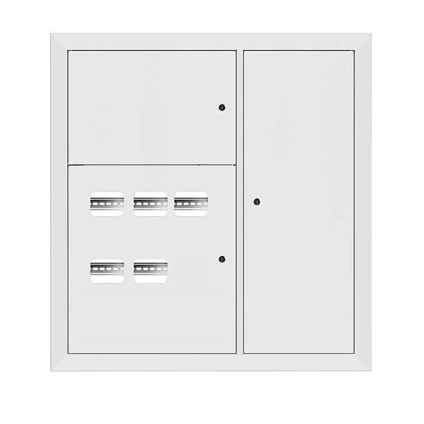 Щит этажный 5 кв. RAL9003 3 окна в ряд по гориз. (1000х950х160) Basic