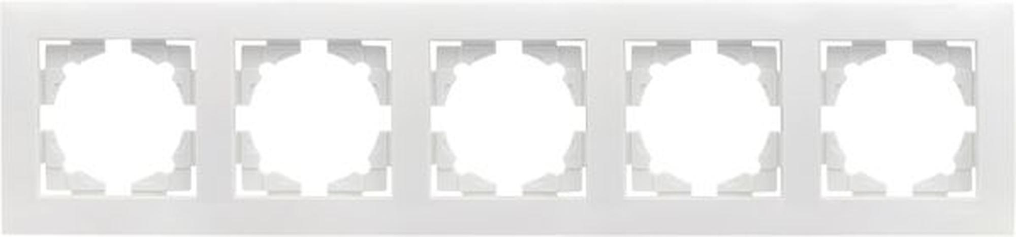 Валенсия рамка 5-местная белая