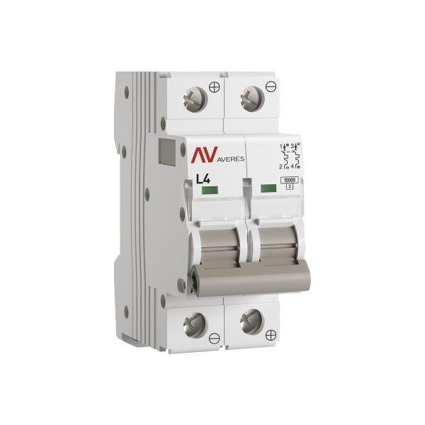 Выключатель автоматический AV-10 DC 2P 4A (L) 10kA AVERES