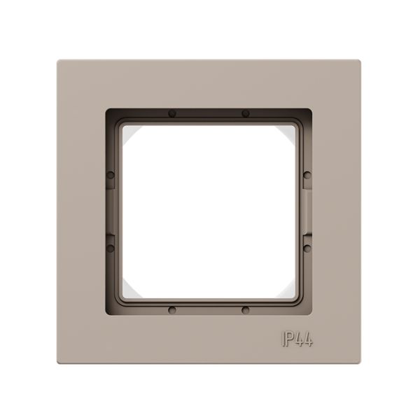Рамка 1-местная IP44  крем.  пластик Эпика EKF