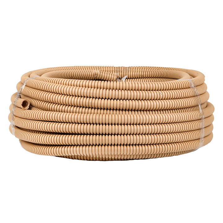 Труба гофрированная ПВХ с зондом под светлое дерево d16мм (25м) Plast PROxima