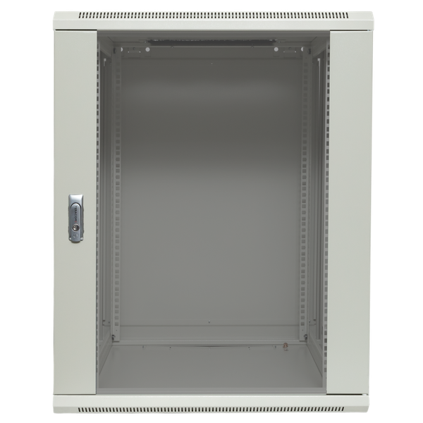 Шкаф настенный 19' TERACOM PRO 12U 600х450 мм дверь стеклянная с замком-ручкой серый