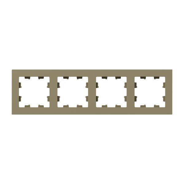 Рамка 4-местная шамп.  пластик Эпика EKF