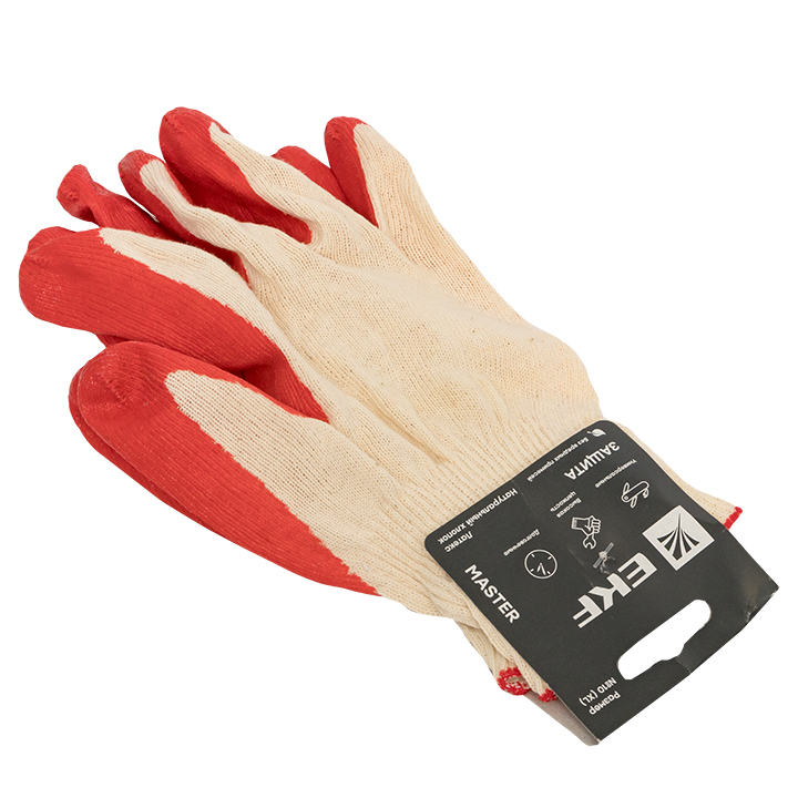 Перчатки рабочие ЗАЩИТА с одинарным латексным обливом (размер 9)