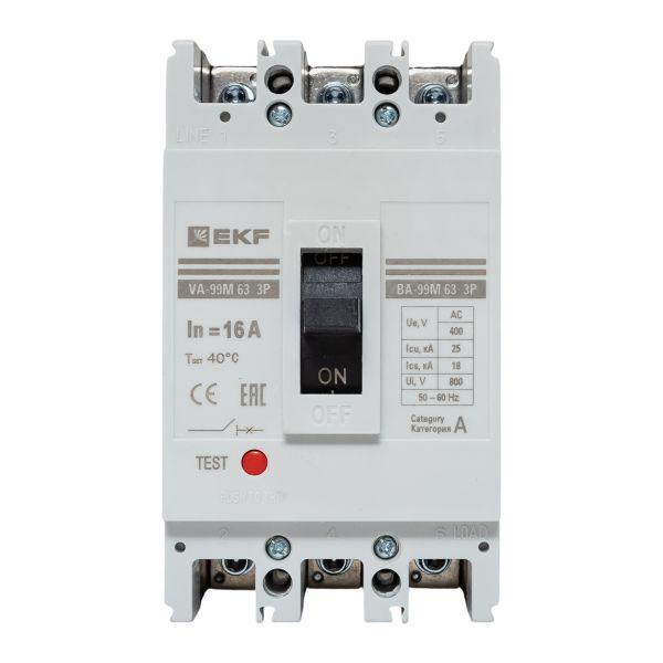 Выключатель автоматический ВА-99М 63/16А 3 полюса 20кА