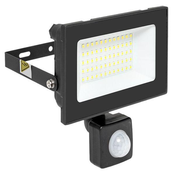 Прожектор светодиодный СДО-3004 с инфракрасным датчиком движения 50 Вт 6500К IP54 LUMA