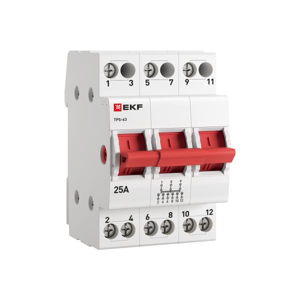 Переключатель трехпозиционный ТПС-63 3P 25А PROxima