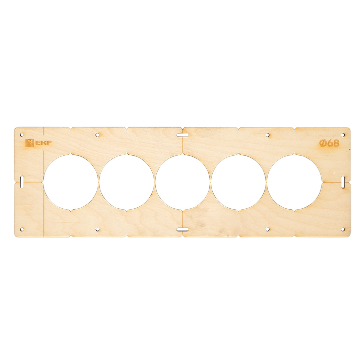 Шаблон для подрозетников c 5 отв. диам. 68 мм Expert