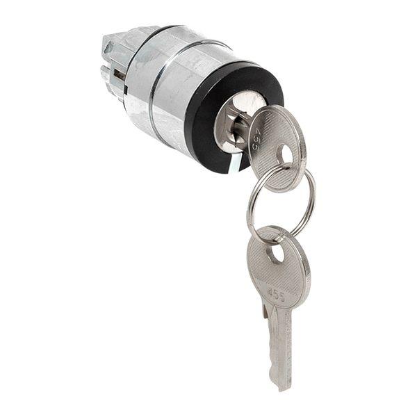 Исполнительный механизм переключателя ХB4 на 3 положения с замком, возвратный без фиксации IP65