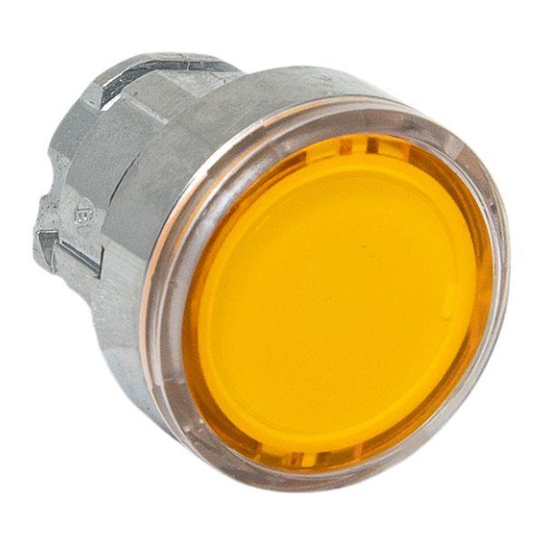 Исполнительный механизм кнопки XB4 желтый плоский возвратный без фиксации, с подсветкой IP65