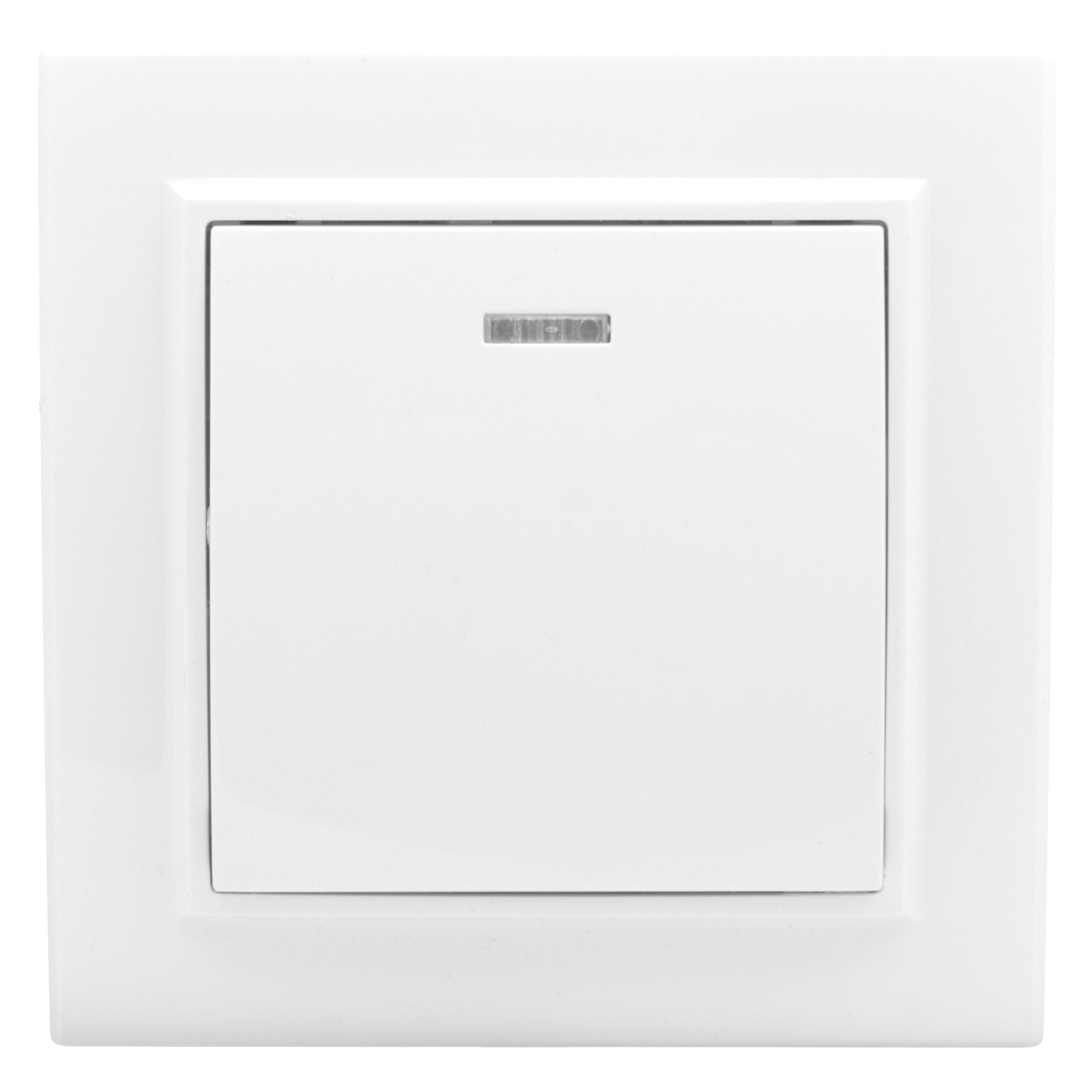 Выключатель Минск 1-клавишный СП с индикатором 10А белый