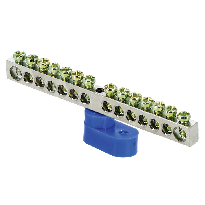 Шина нулевая N 63.14 (1 изолятор стойка) никель