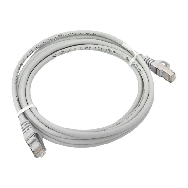 Патч-корд TERACOM PRO Cat.5E экранированный FTP оболочка LSZH серый (3.0м)