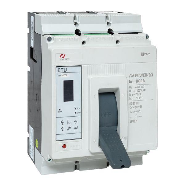 Выключатель автоматический AV POWER-5/3 1000А 70kA ETU6.0 AVERES