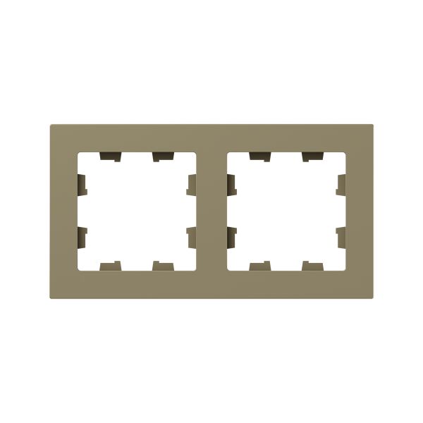 Рамка 2-местная шамп.  пластик Эпика EKF